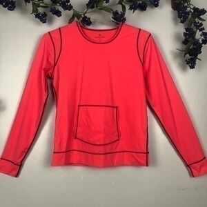 Athleta Long Sleeve Top Shirt Coral Pink Small
